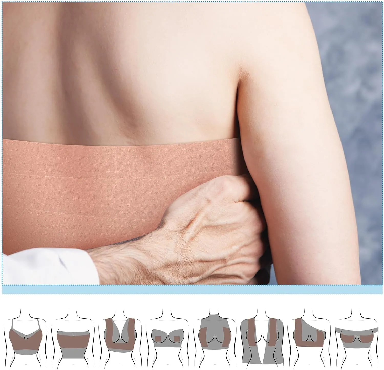 2 Rolls Trans FTM Binder Tape for Chest Binding Adhesive Trans Chest Tape Flat Invisible Tape for Breast Lift Boob Body Shaping, 4 Inch x 13 ft Each