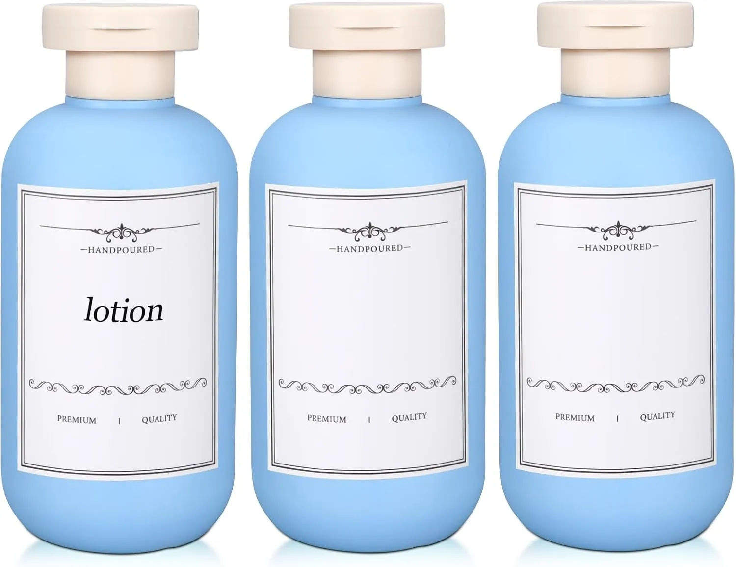 3 PACK Travel Shampoo Bottle, Empty Plastic Squeeze Bottles 6.8oz with Flip Cap, Lotion Container for Toiletries Travel Size Shampoo and Conditioner