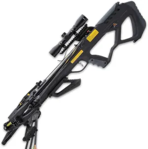 Avalanche Guillotine Crossbow - Composite Stock, Fiberglass Limbs, Aluminum Barrel, 370 FPS, Safety Trigger - Length 35
