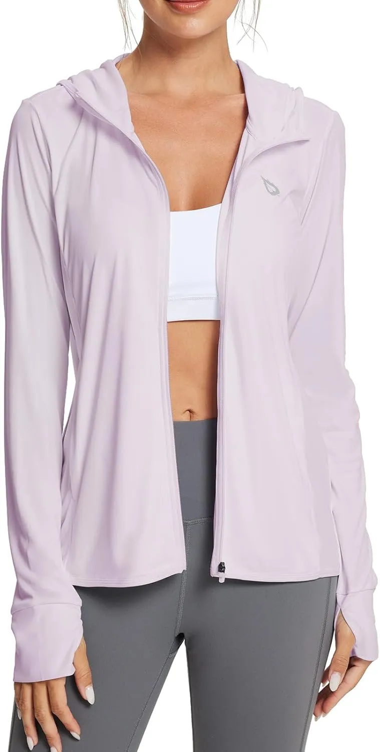 baleaf Women's UPF 50  Sun Protection Shirts SPF Jacket UV Cooling Hoodie Long Sleeve Summer Clothing for Outdoor Hiking