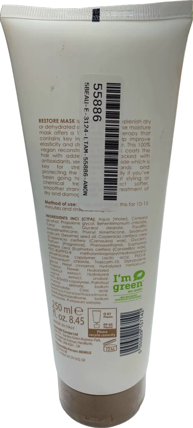 Beauty Works Restore Face Mask Intense Moisture 250 ml