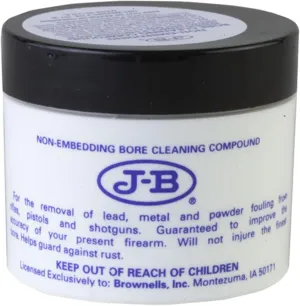 Brownells J-B Non-Embedding Bore Cleaning Compound Gun Barrel Cleaner Solvent Oil-Paste, Gunsmithing Tools Maintenance Cleaning Supplies, 2 oz. (57g) Jar
