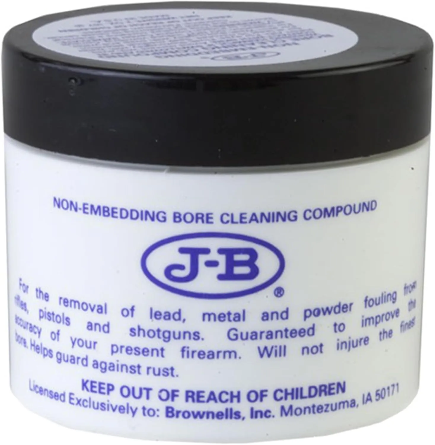 Brownells J-B Non-Embedding Bore Cleaning Compound Gun Barrel Cleaner Solvent Oil-Paste, Gunsmithing Tools Maintenance Cleaning Supplies, 2 oz. (57g) Jar