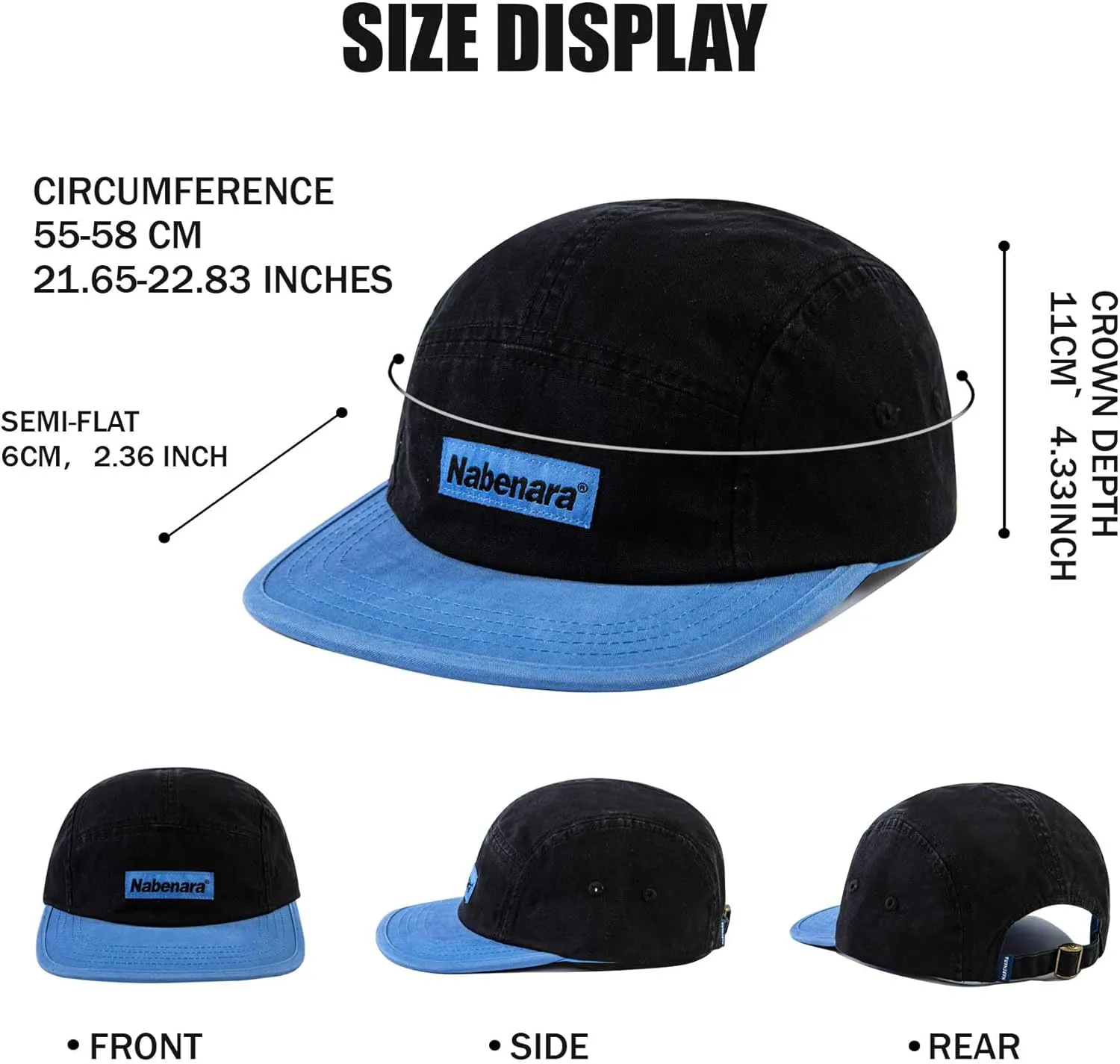Croogo 5 Panel Snapback Hats for Men Women Vintage Dad Hat Flat Bill Baseball Cap Urban Street Hip Hop Biker Board Cap