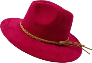 Dcvmvmn Men's and Women's Fedora Hat Panama Jazz Hat Wide Brim Hat