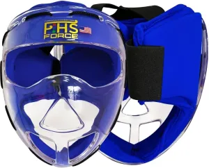 Field Hockey Face Mask Clear Force Transparent Penalty Corner Protection, Available Colors Black, White, Blue in Senior & Junior Size's