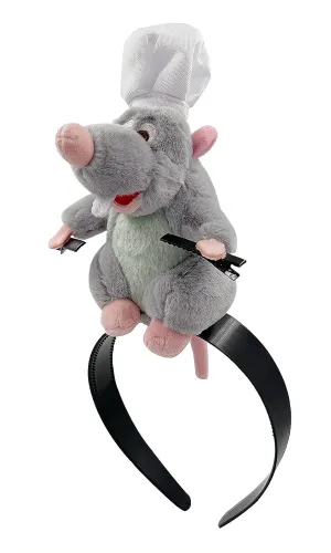 Funny Mouse Headband Cute Cartoon Animal Ratatouille Plush Rat Headwear Accessories