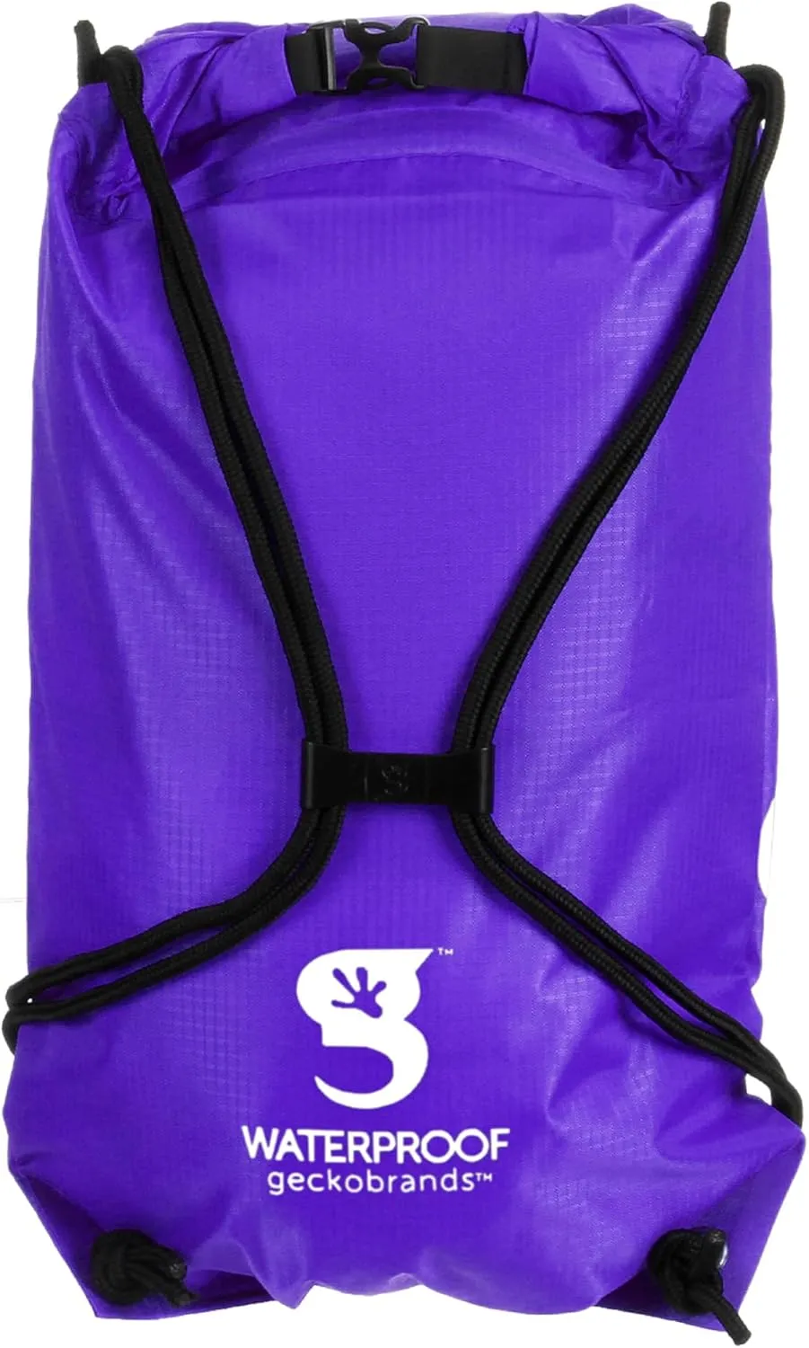geckobrands 10L Drawstring Travel Backpack  Waterproof, Lightweight Dry Bag for Beach, Hiking, and Light Water Activities
