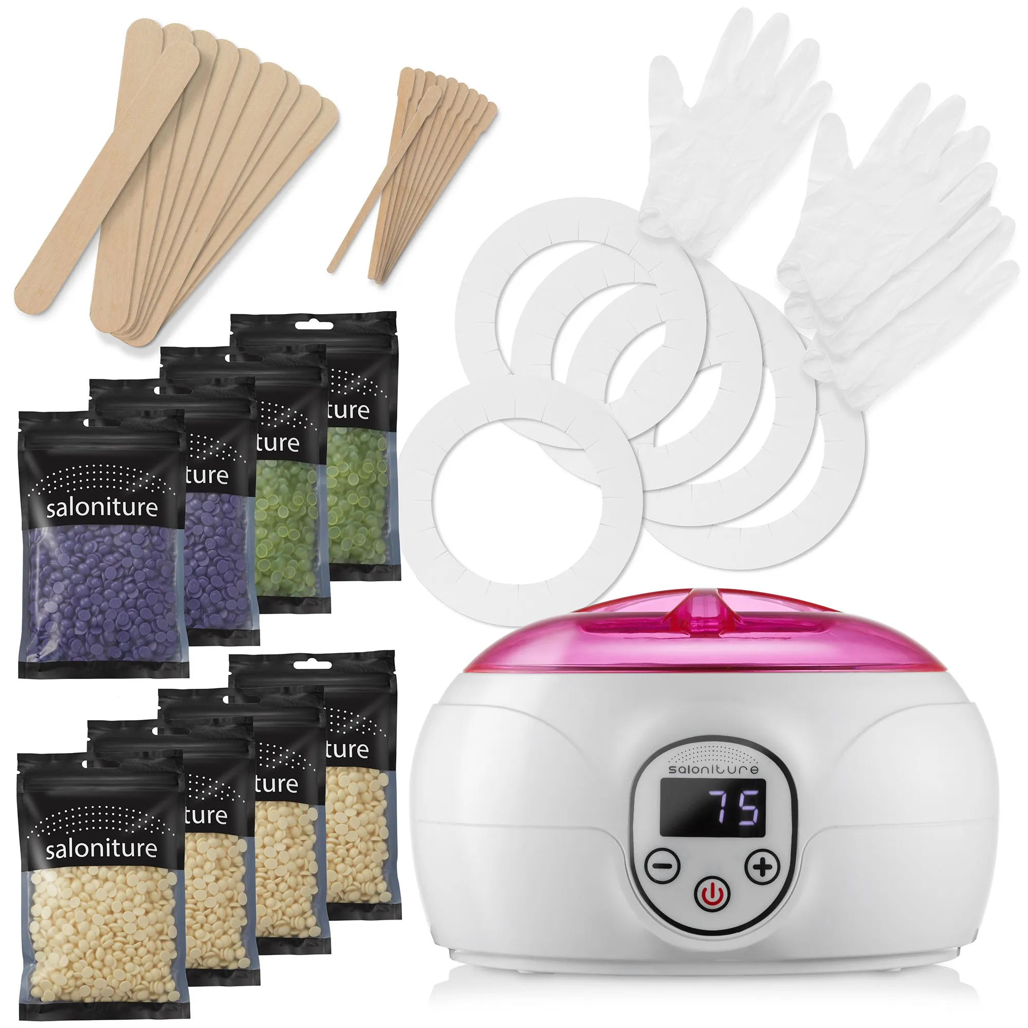 Hair Removal Waxing Kit, Electric Hot Wax Warmer Machine