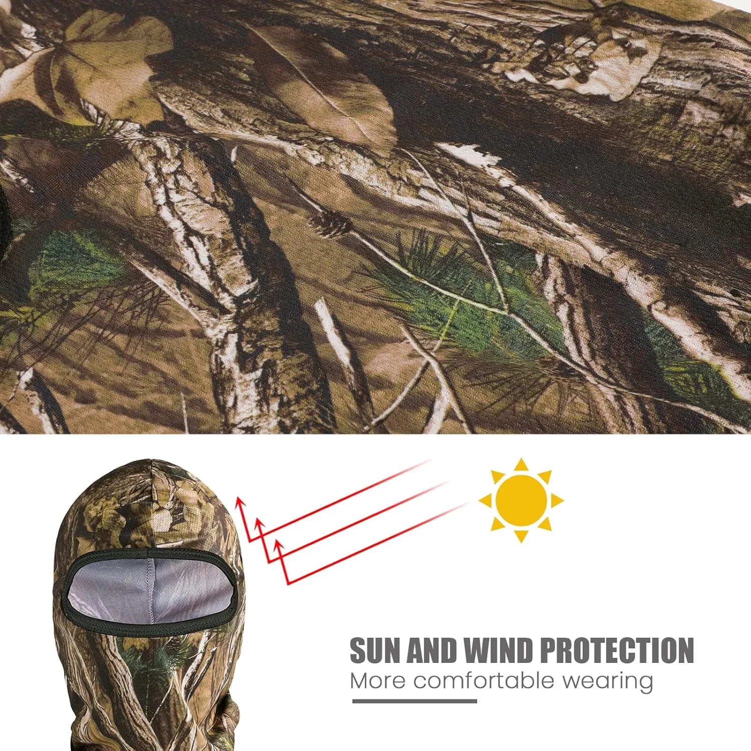 Hunting Balaclava, Camouflage Tactical Balaclava Elastic Universal Size