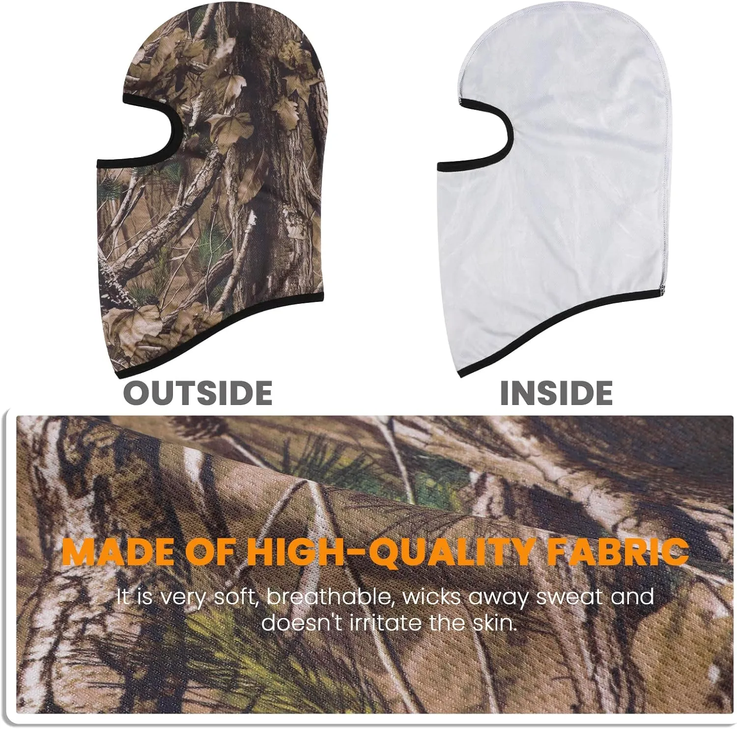 Hunting Balaclava, Camouflage Tactical Balaclava Elastic Universal Size