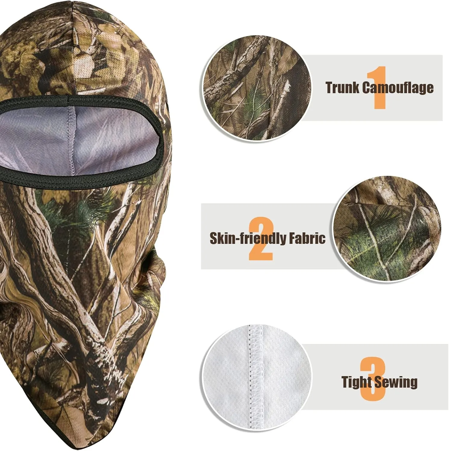 Hunting Balaclava, Camouflage Tactical Balaclava Elastic Universal Size