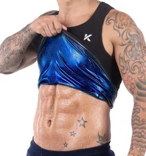Kewlioo Men's Heat Trapping Pullover Sweat Enhancing Vest - Sauna Suit Shirt Compression Vest Shapewear Top for Gym Exercise