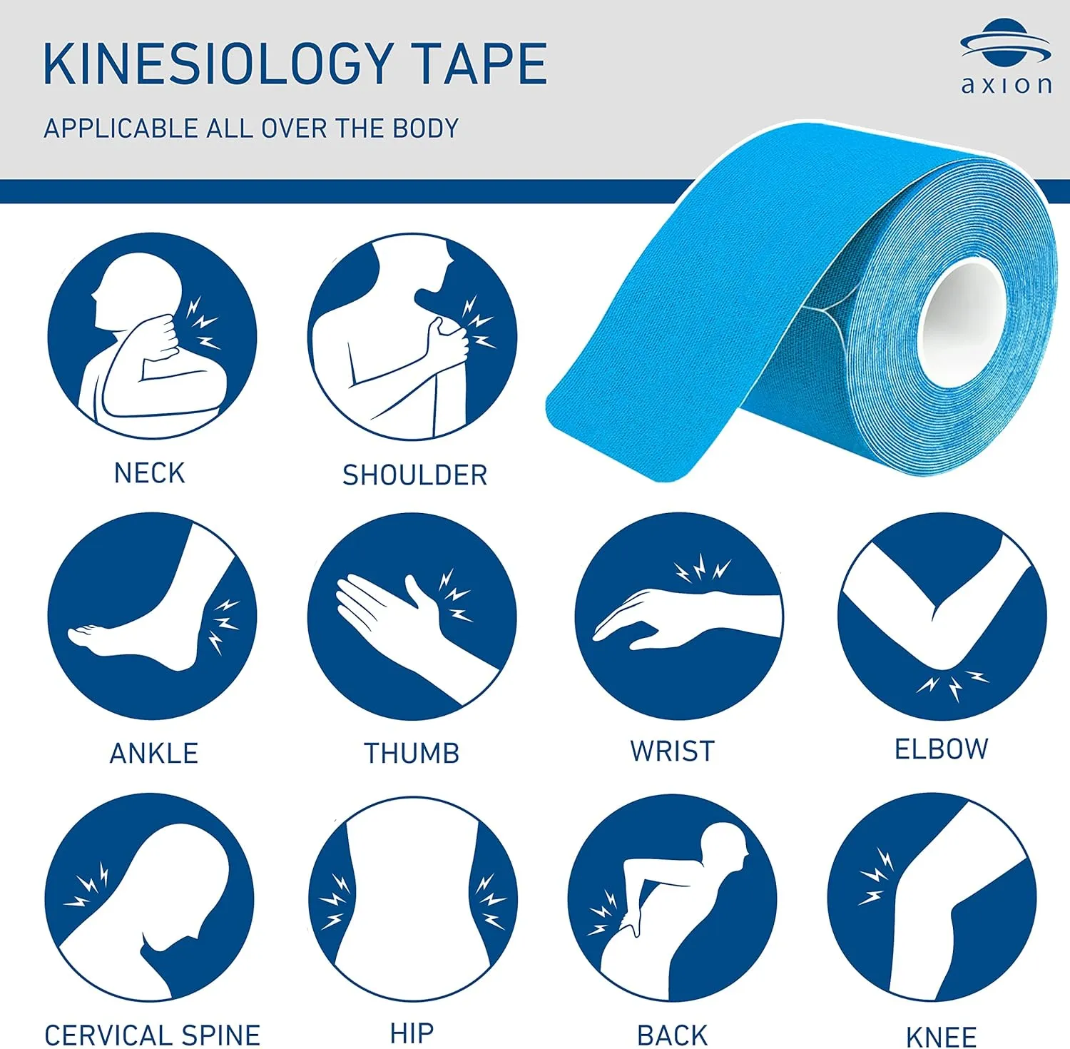 Kinesiology Tapes PRECUT Mix Set | 60 Pre-Cut Multicolored Sport Tape Strips 10 x 2 in - on 3 Rolls | Waterproof  Skin-Friendly  Elastic | Kinesiology Tapes Ideal for Sports