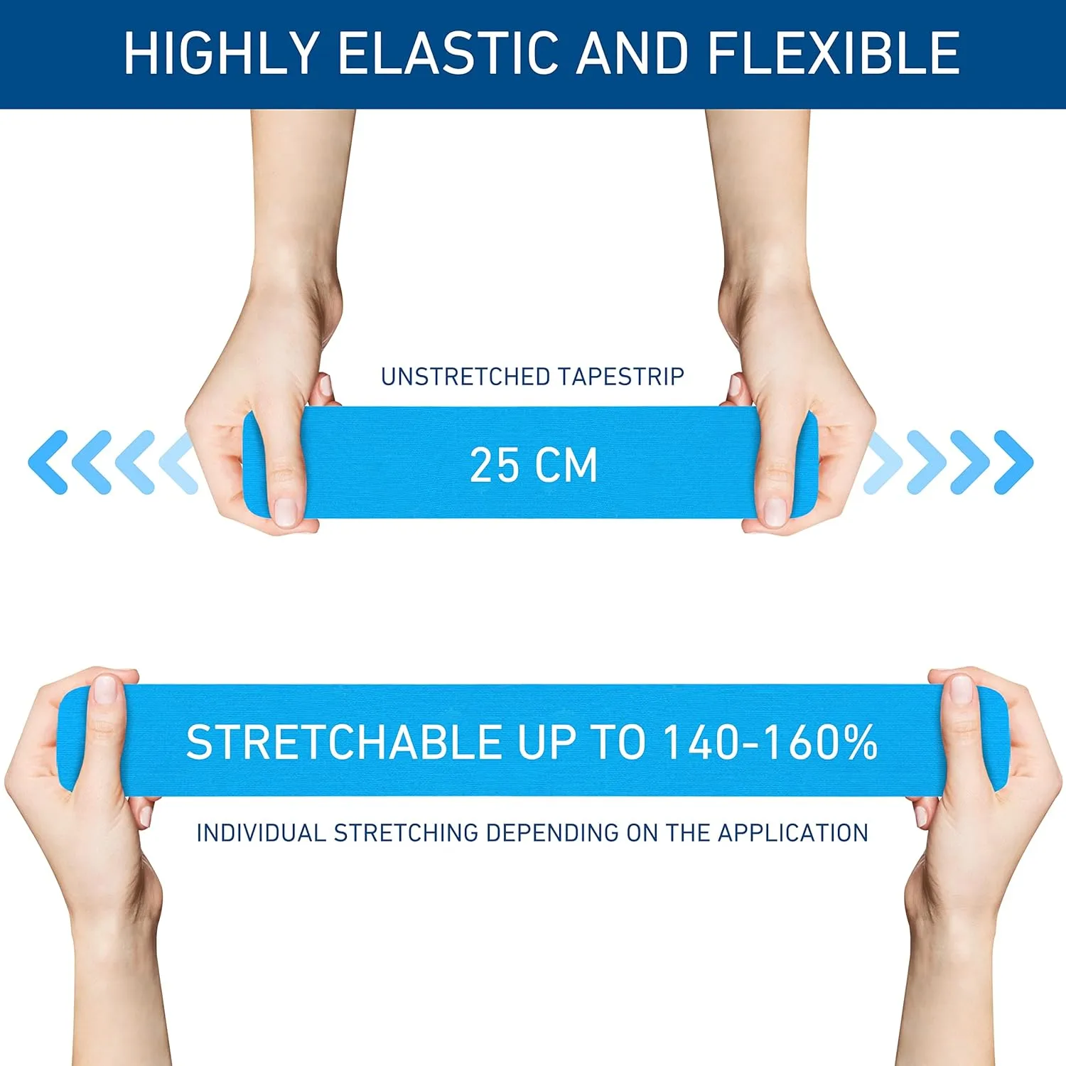 Kinesiology Tapes PRECUT Mix Set | 60 Pre-Cut Multicolored Sport Tape Strips 10 x 2 in - on 3 Rolls | Waterproof  Skin-Friendly  Elastic | Kinesiology Tapes Ideal for Sports