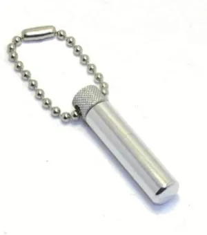 LDS Oil Vial Keychain  Aluminum Anointing Oil Container with Rubber Seal  Small Essential Oil Holder for Elders or Sons (1-Pack - Silver)