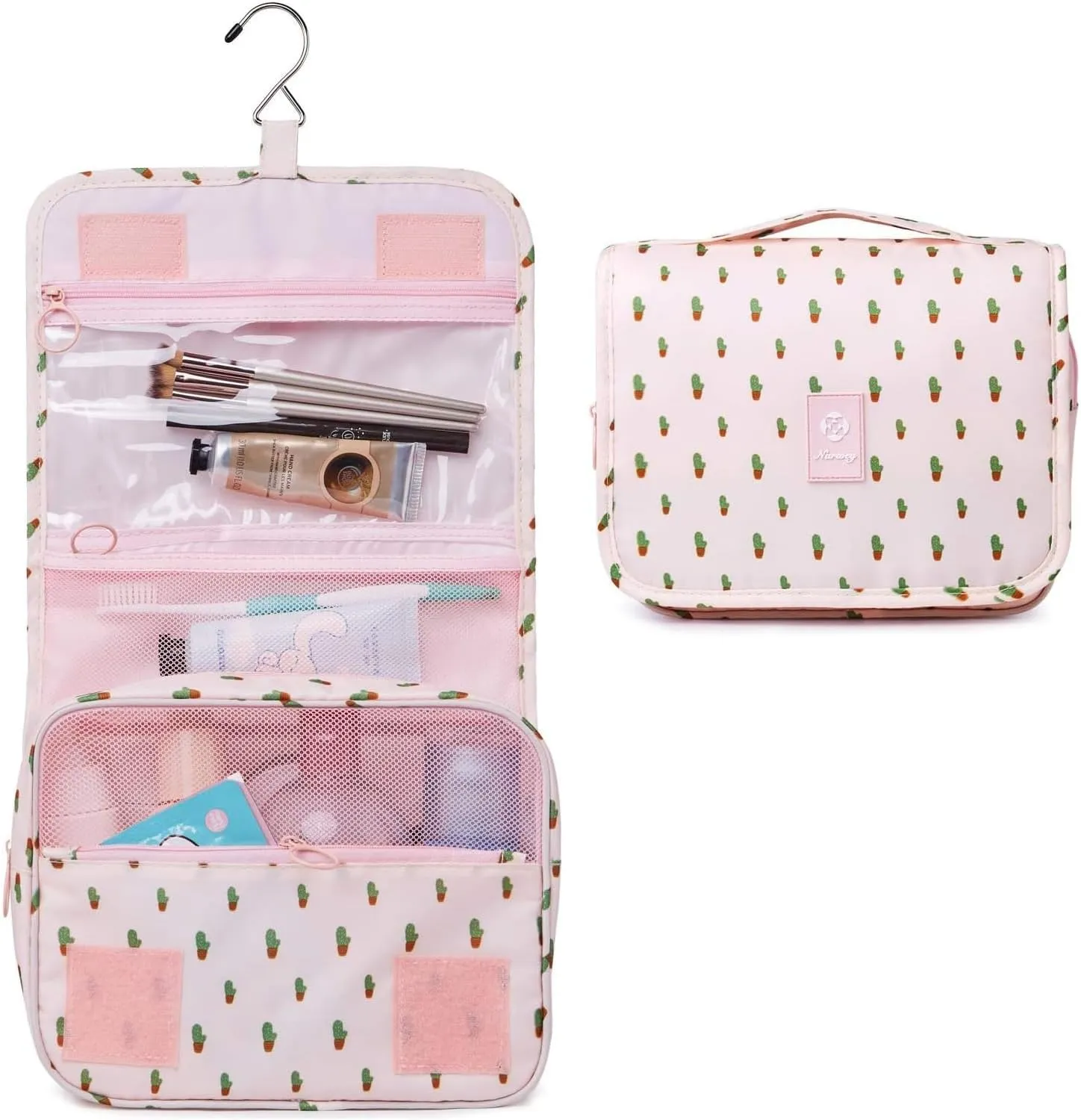 Narwey Hanging Travel Toiletry Bag Cosmetic Make up Organizer for Women and Girls Waterproof