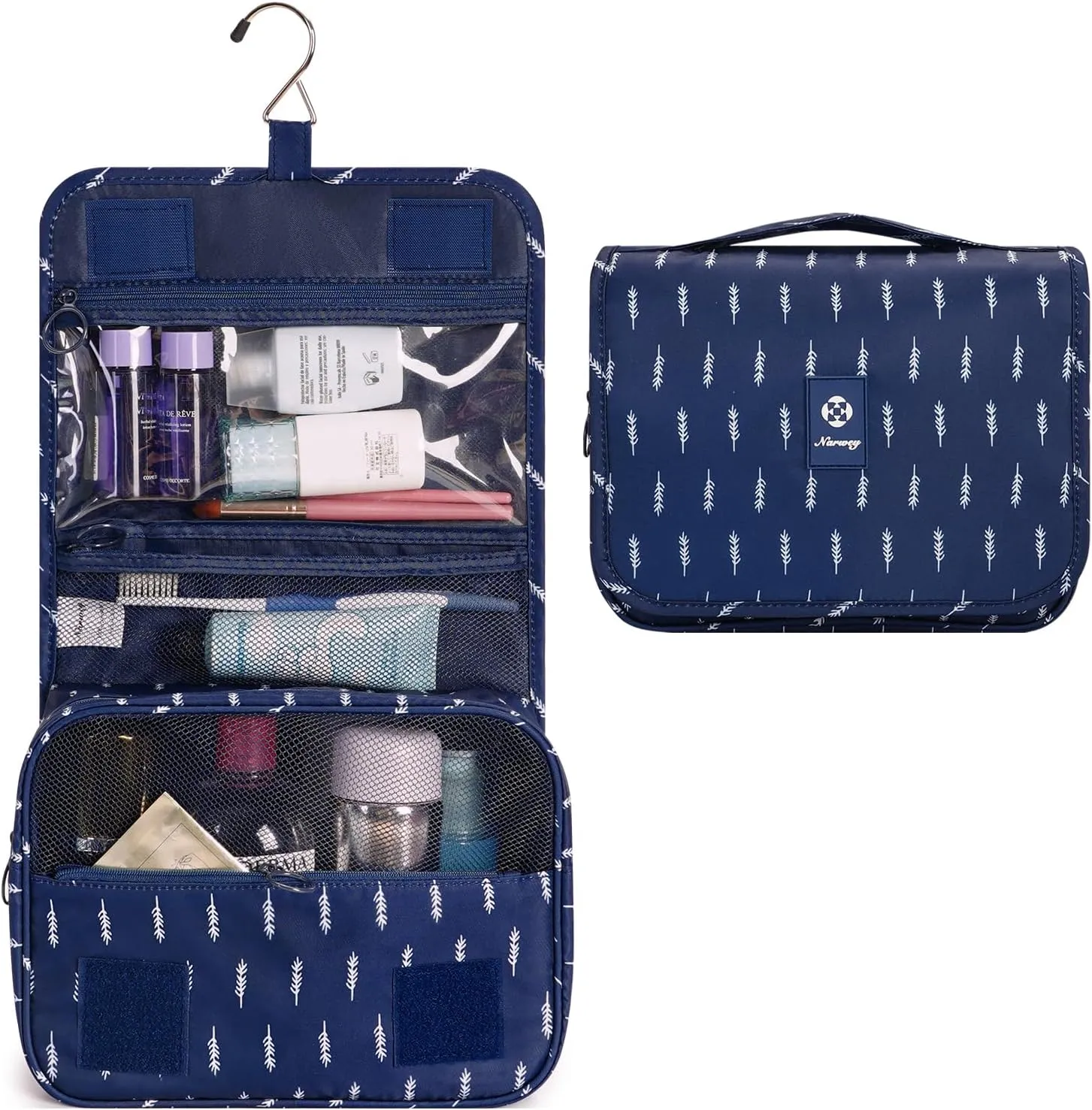Narwey Hanging Travel Toiletry Bag Cosmetic Make up Organizer for Women and Girls Waterproof