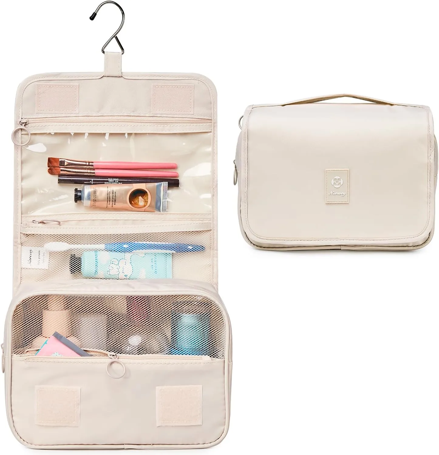 Narwey Hanging Travel Toiletry Bag Cosmetic Make up Organizer for Women and Girls Waterproof