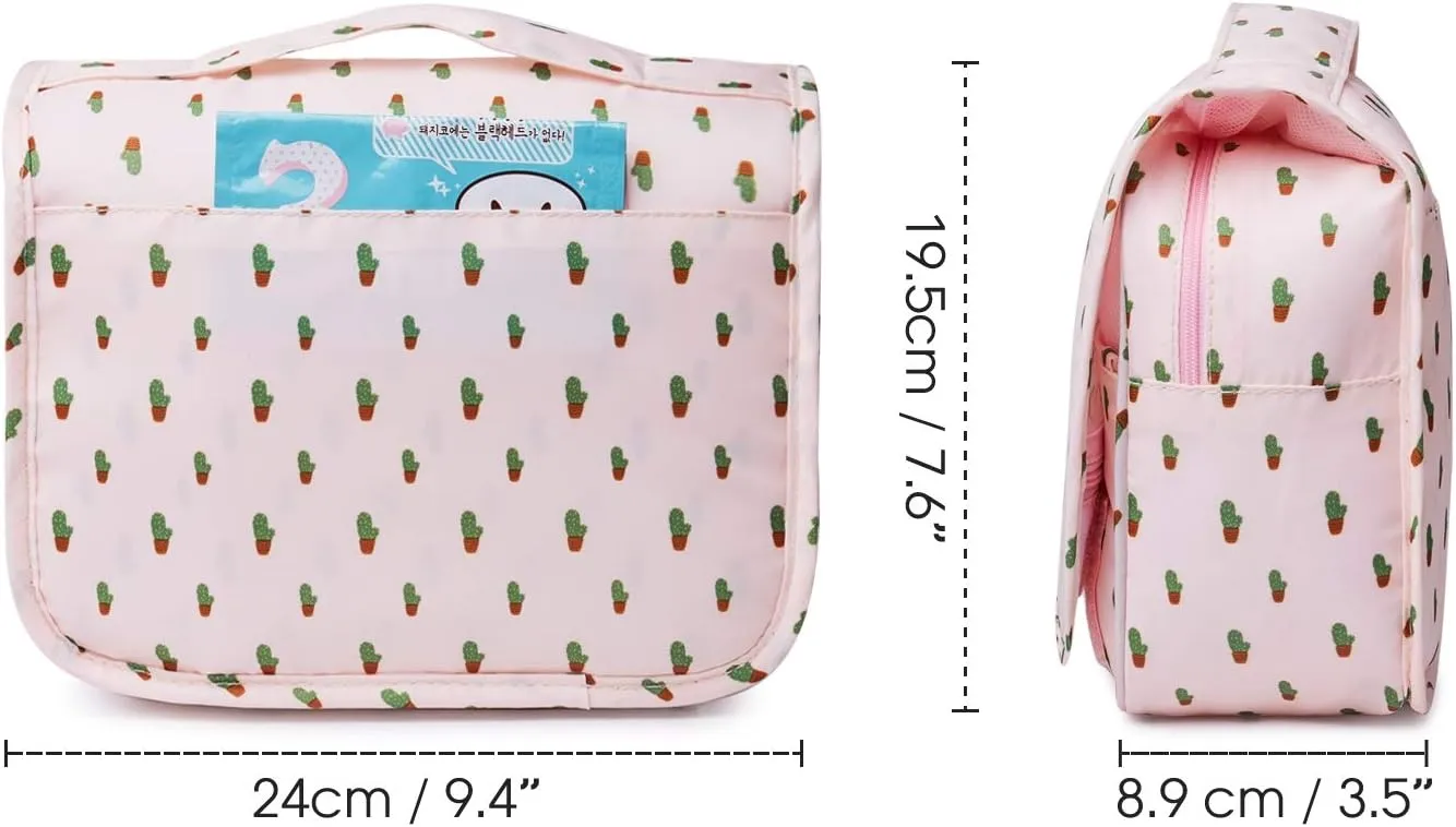 Narwey Hanging Travel Toiletry Bag Cosmetic Make up Organizer for Women and Girls Waterproof