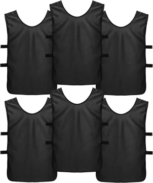 Pinnies Scrimmage Vests for Kids, Youth and Adults (6-Pack) - Soccer Pennies
