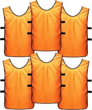 Pinnies Scrimmage Vests for Kids, Youth and Adults (6-Pack) - Soccer Pennies