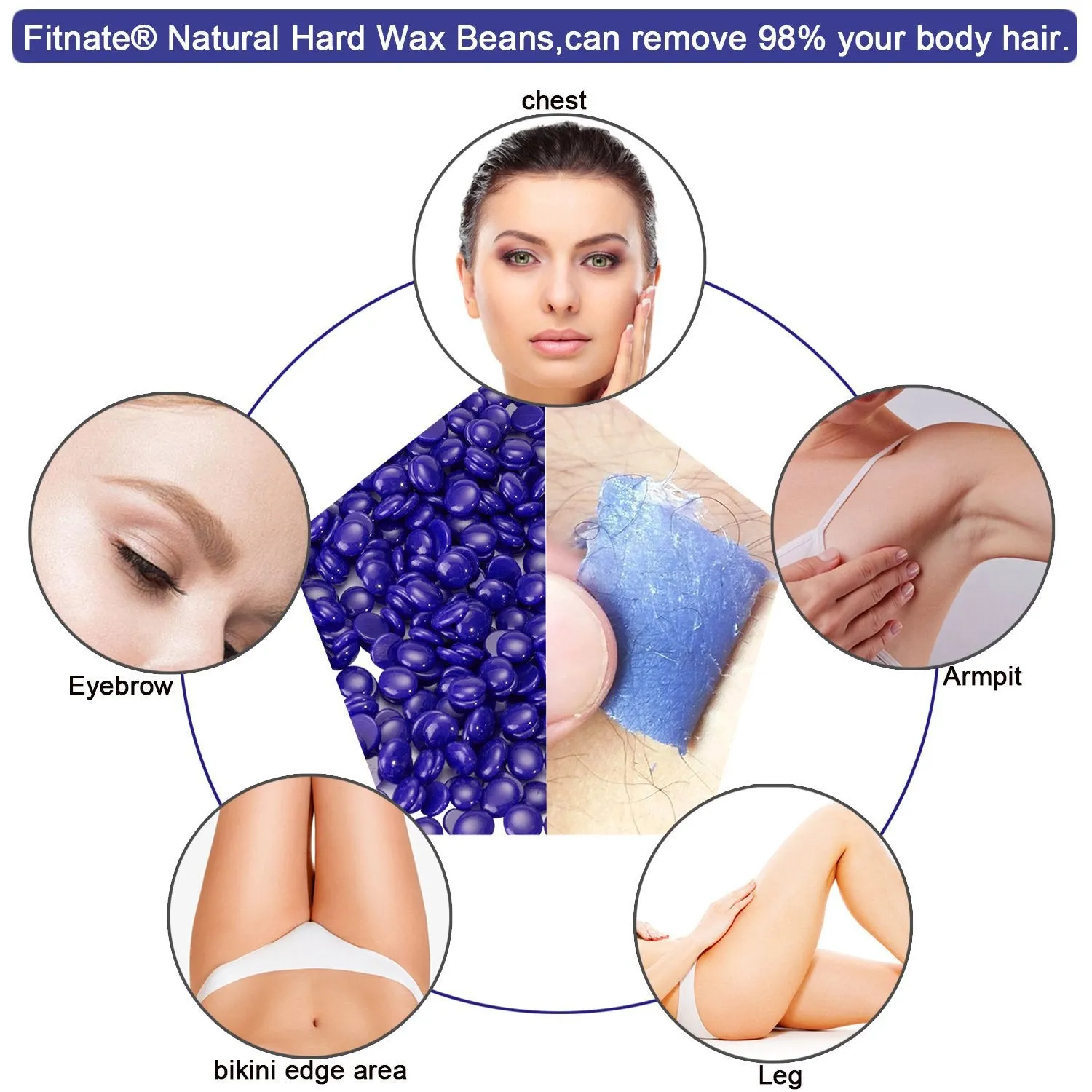 Red Hard Wax Beans Hair Removal Painless Warmer Waxing Beans Natural Pearl