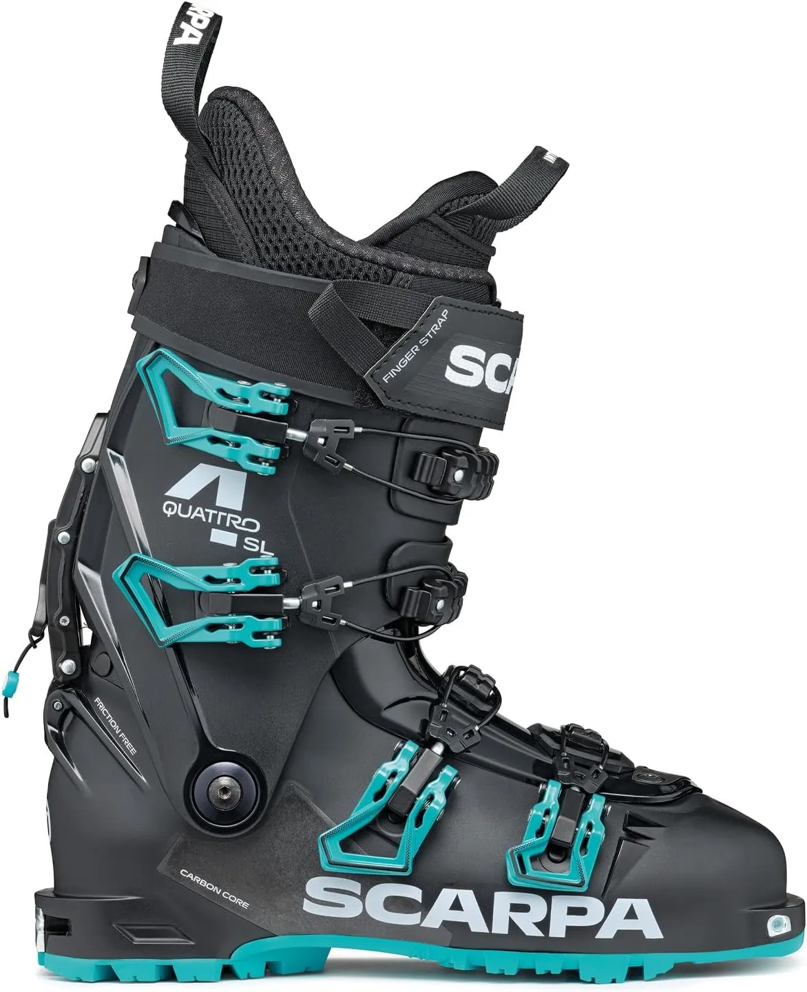 SCARPA Women's 4-Quattro SL 100 Flex Freeride Alpine Touring Ski Boots with GripWalk for Backcountry & Downhill Skiing