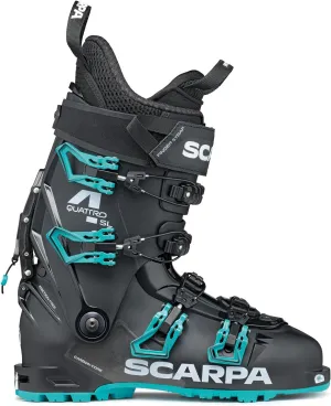 SCARPA Women's 4-Quattro SL 100 Flex Freeride Alpine Touring Ski Boots with GripWalk for Backcountry & Downhill Skiing