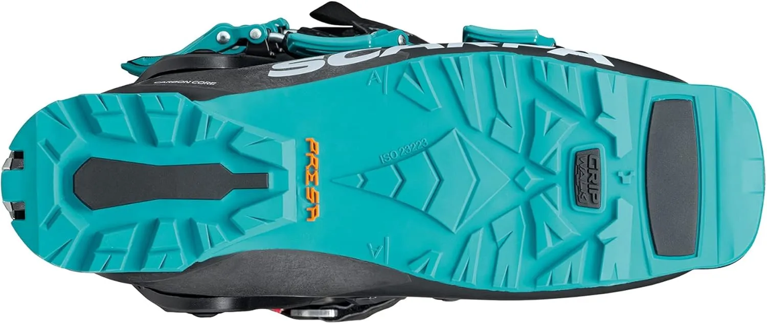 SCARPA Women's 4-Quattro SL 100 Flex Freeride Alpine Touring Ski Boots with GripWalk for Backcountry & Downhill Skiing