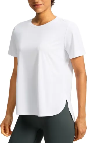 Soothfeel Women's Short Sleeve Workout Shirts UPF 50  Sun Protection Breathable Athletic Tee Tops Gym Running Yoga T-Shirts