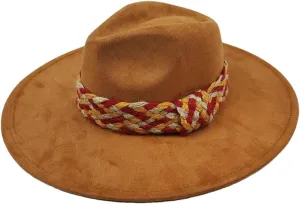 Suede Fedora Hats for Women Men Wide Brim Panama Cowboy Hat Jazz Church Sombrero Caps 03 55-58CM