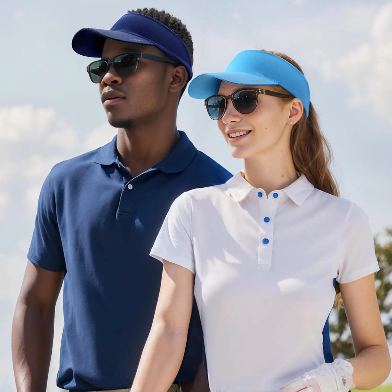 Sukeen Cooling Stretchy Visor Free Size Cool Hat with UV Protection Brim Peak Vizor for Golf, Tennis, Cycling, Running