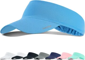 Sukeen Cooling Stretchy Visor Free Size Cool Hat with UV Protection Brim Peak Vizor for Golf, Tennis, Cycling, Running