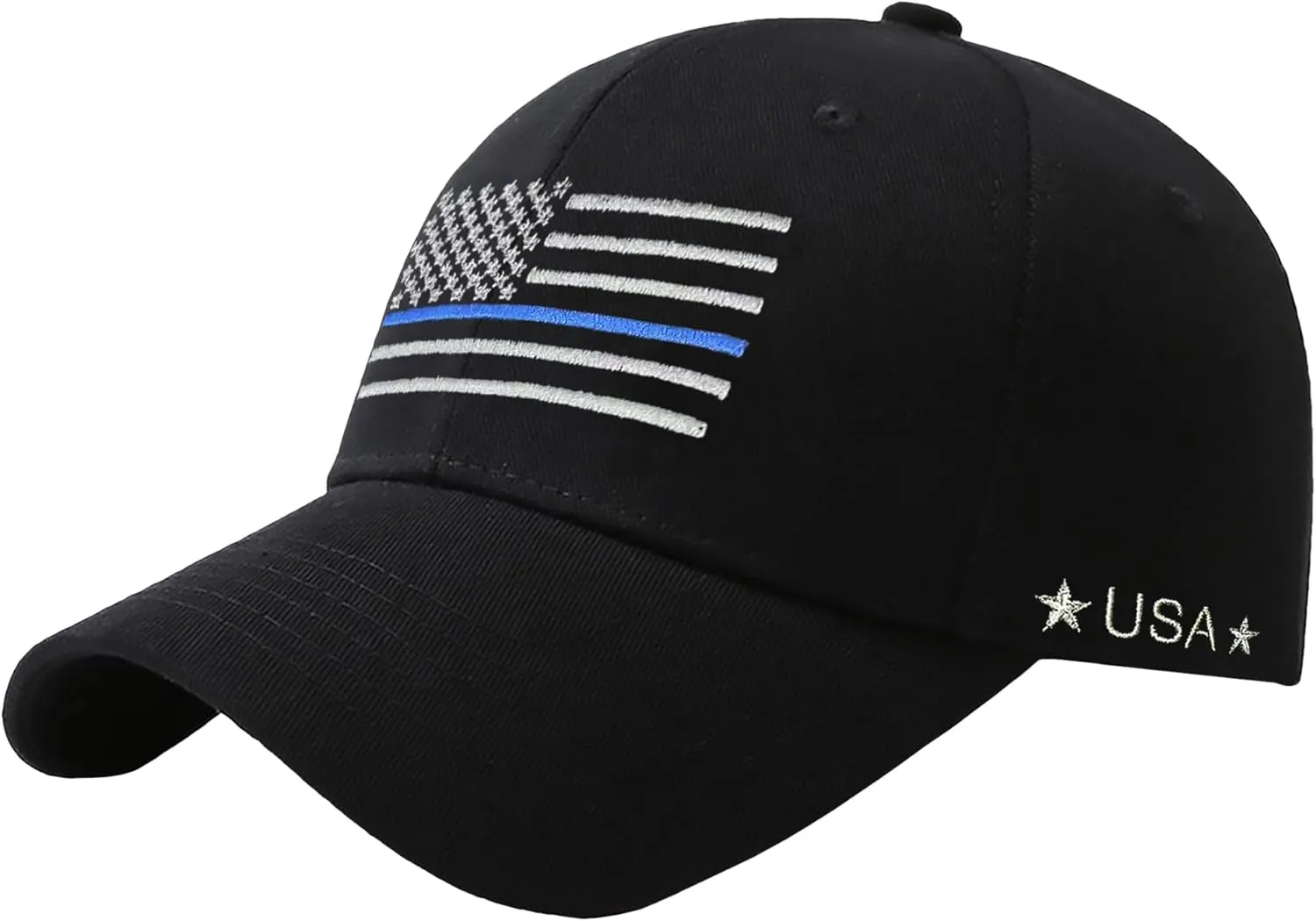 Thin Blue Line USA Flag Dad Hats Adjustable Baseball Cap Gifts for Police Officers Cops Retired