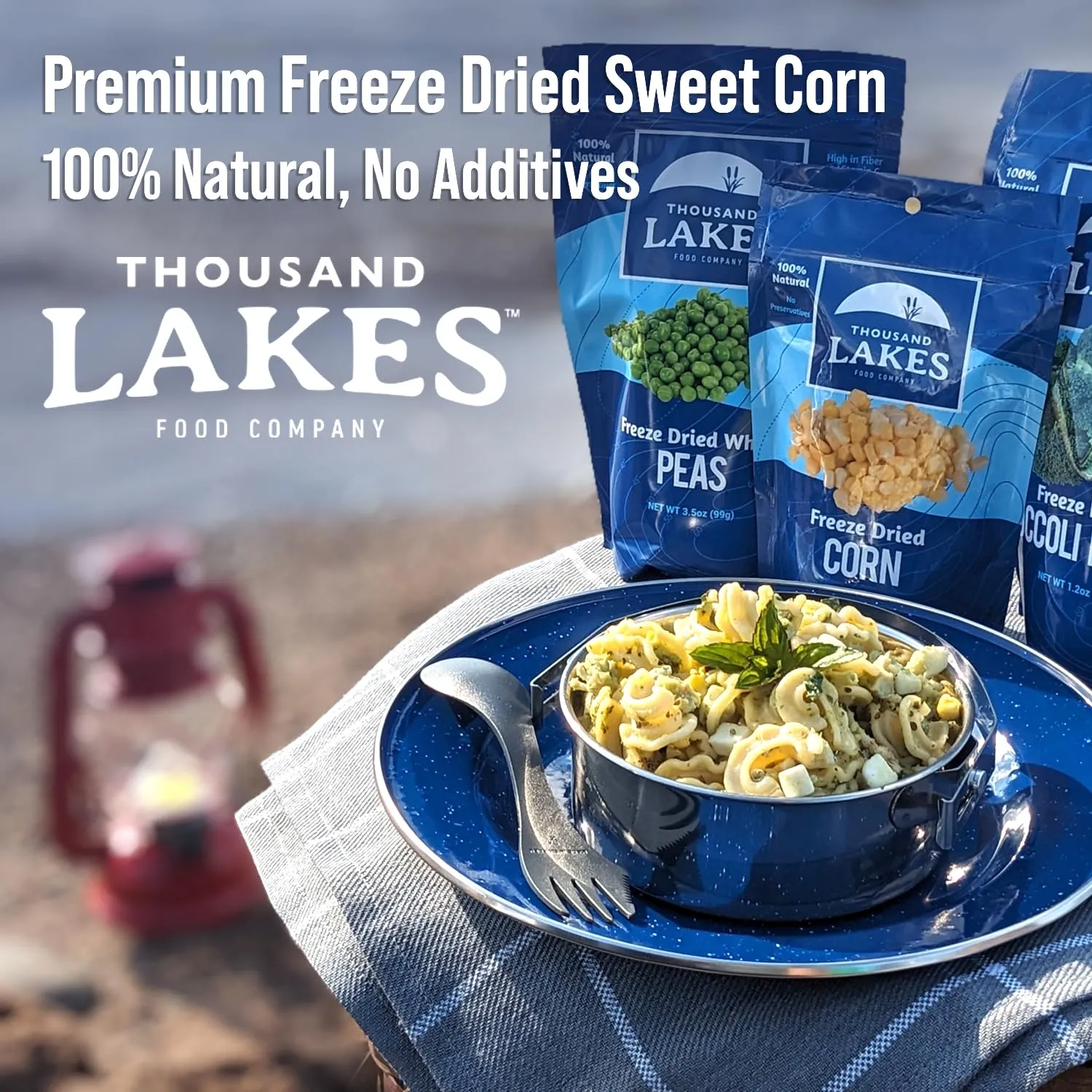 Thousand Lakes Freeze Dried Vegetables - Sweet Corn - Bulk 1 Pound (16 Ounces) | 100% Whole Sweet Corn Kernels | No Added Sugar or Salt