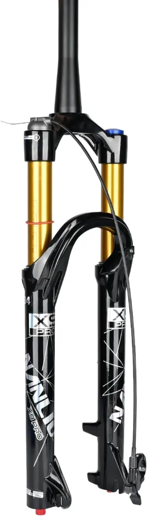 X9 Pro Mountain Bike Suspension Bicycle Front Fork - Adjustable Damping Rebound, 140/160MM Travel, Fits 26/27.5/29 Inches